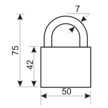 The castle of the hinged "gait" VS1Ch-4505, the handle d = 7 mm, 5 keys-2