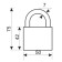 The castle of the hinged "gait" VS1Ch-4505, the handle d = 7 mm, 5 keys