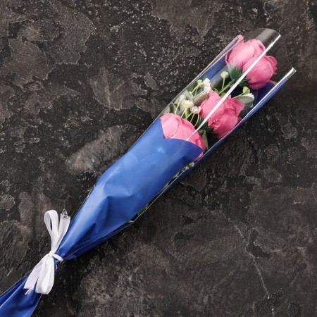 Packet of flowers, "confidence", 12.5+4x45 cm, blue