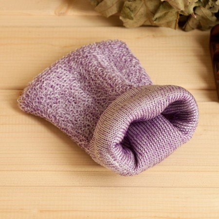 Bath Moacher with handles "Banika", purple, polyester, 20x10cm-2