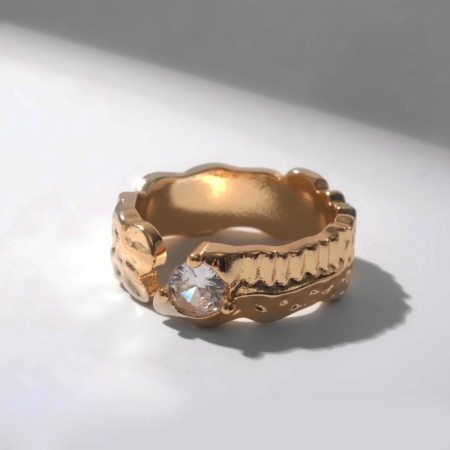 The ring "melting" is stuffed, the color is white in gold, dimensionless-2