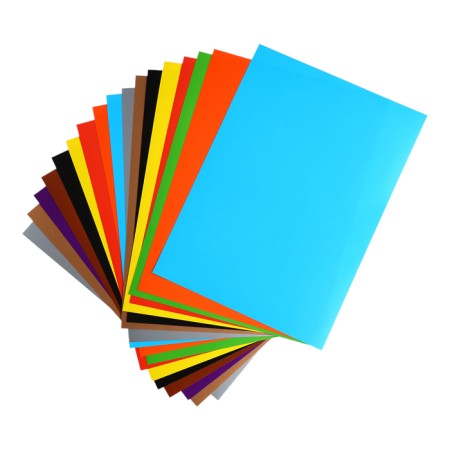 Cardboard of color A4, 20 sheets, 10 colors, glossy in the folder, Erichkrause, a set for children's creativity-2