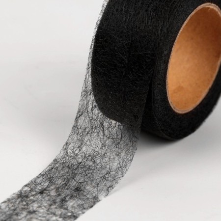 Adhesive spider web, 25 mm, 15 ± 1 m, black color