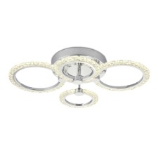 Светильник светодиодный потолочный с пультом Ambrella light, Original, FA412, 4хLED, 60 Вт, 4500Lum, 3000-6400К, цвет хром
