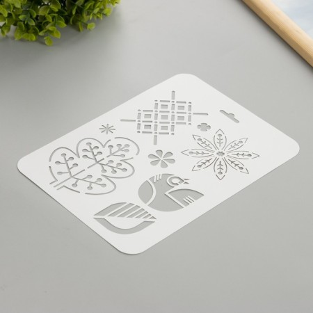 Plastic stencil "bush" 16x22 cm-1