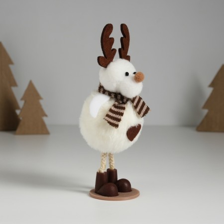Souvenir Textile "Deer with a heart, in a scarf" 6x7.3x17 cm-1