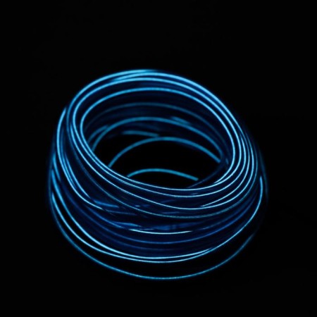 Cartage neon thread for lighting salon, 12 V power adapter, 7 m, blue
