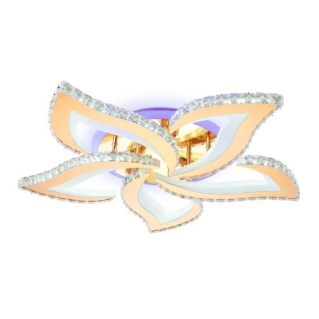 LED ceiling LED with Ambrella Light, Ice, FA1724, 5XLED, 113 W, 8475LUM, 3000-6400K, Gold Color.