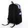 School backpack from textiles on lightning, 3 pockets, blue color