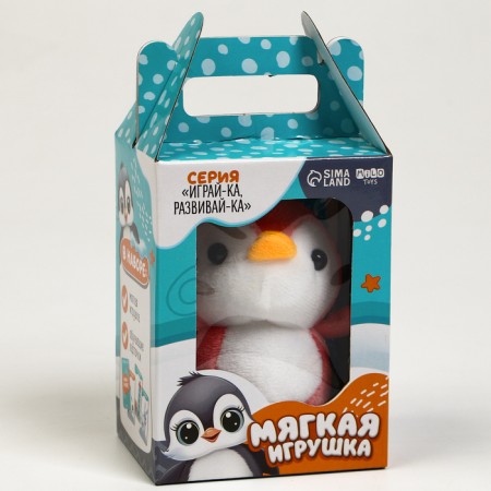 Training cards with a soft toy "Penguin", color mix-8