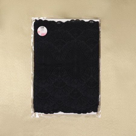 Lace elastic fabric, 180 mm × 2.7 ± 0.5 m, black color-4