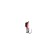 Mormyshka column black, red abdomen + tetro cube silver, weight 0.9 g