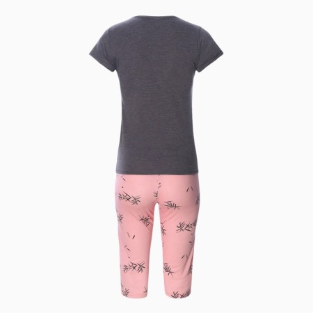 Female home set (T -shirt/Bridges), plum color, size 44-6