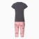 Female home set (T -shirt/Bridges), plum color, size 44