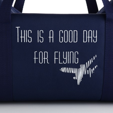 Road bag, textura, small size, blue color-4