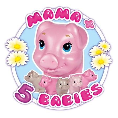 Doll "Evi" 12 cm, with lead and piglets-2