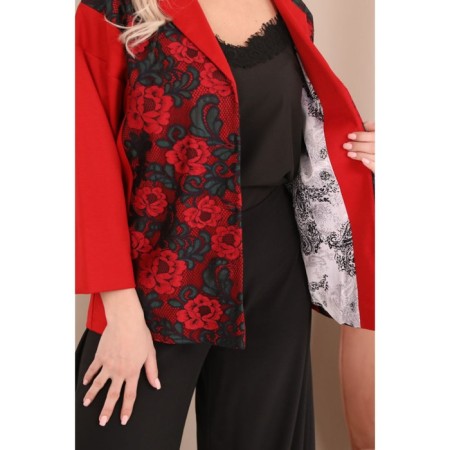 Female jacket, size 42, red color-13