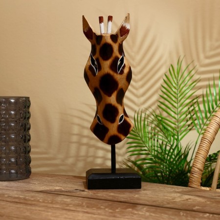 Mask "Zebra" on a stand, Albezia 40 cm-1