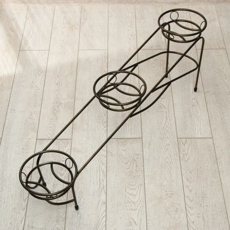 Flower stand, floor, 3 pots, d = 17 cm, bronze, "descent"-2