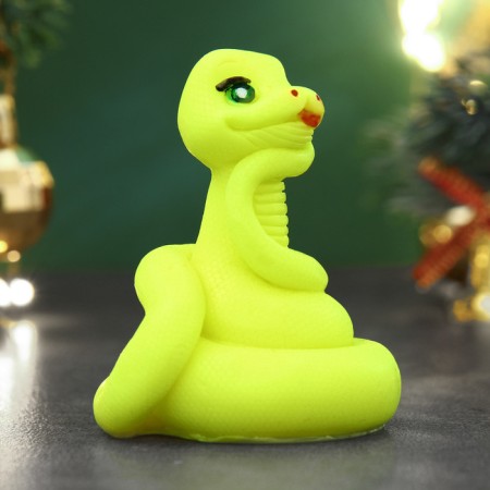 Figure soap "Snake Christmas tree" yellow, 60g-2