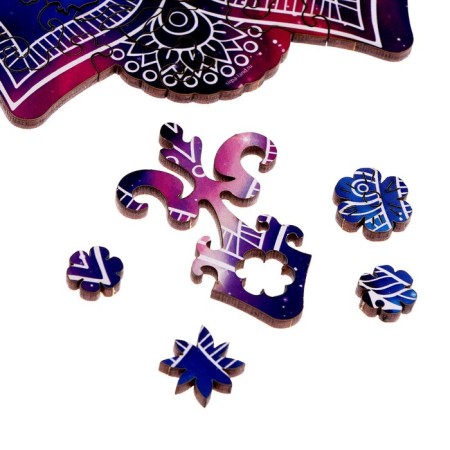 Puzzle wooden figured "Harmony of the world", round-8