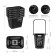 Plastic-plastic basket 80 liters, with 1 plastic handle, black color