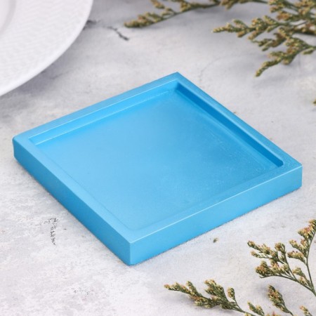 Square Square from gypsum, 10x1.5cm, blue-1