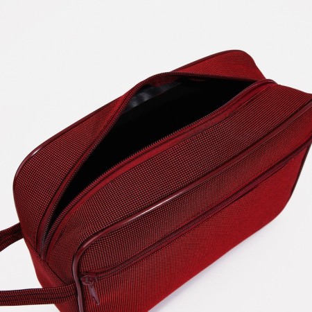 Lightning cosmetic bag, external pocket, pen, red color-2
