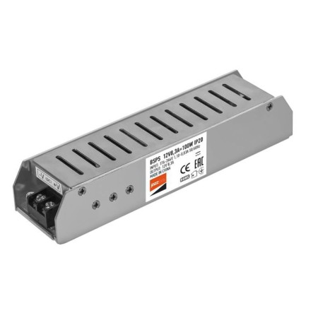 Power supply for LED tape 100W, 8.3A, 12V, IP20, BSPS, Jazzway, 1002167a