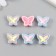 Busina for creativity plastic set 6 pcs. "Butterfly" color with mother -of -pearl mix 2x1.6 cm