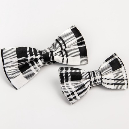 A tie - a butterfly for a boy and dad “Set for a photo shoot”, 2 pcs., Gray color, M&B-4