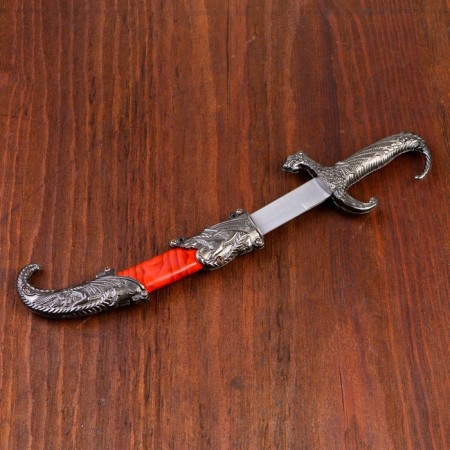 Souvenir knife, 23 cm handle in the shape of a dragon-2