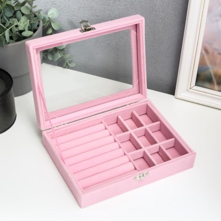 Babyl crook for jewelry "Pink pastille" 4.5x20x15 cm-1