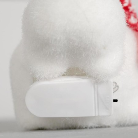 LED figure "Bear with a bearish" 20 × 17 × 9 cm, phlock, batteries CR2032x2 (not complete), glow of warm white-2