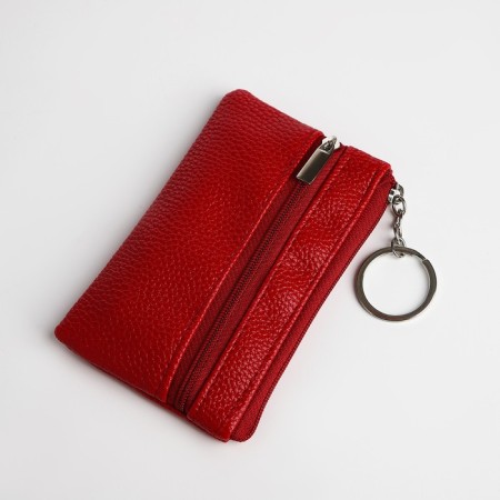 Klyuchnitsa - Lightning wallet, length 12 cm, ring, red color-3