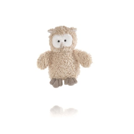 Soft toy Gulliver owl "Lusha", beige color, 18 cm-2