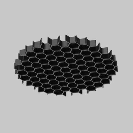 Honeycomb Finefiller, 45x45x3 mm, black-1