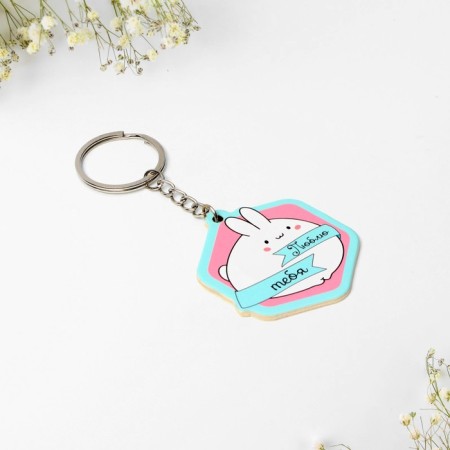 Gift set "I love you", magnet + keychain, 10 x 19 cm.-5