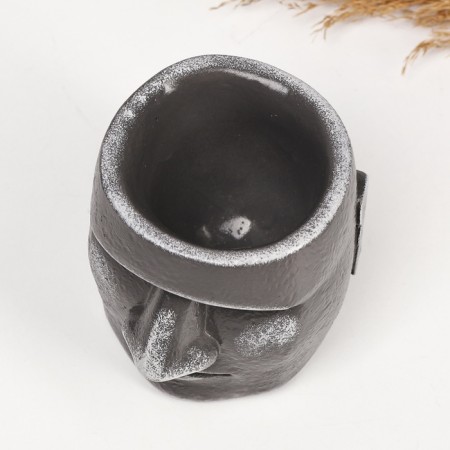Kashpo - Organizer "Higherulus Moai" Gray Stone, 10cm-4