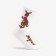 Women's socks, white color/kangaroo, size 25