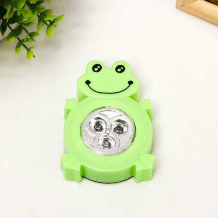 Night Pushlite "Frog" 3XLED 3AAA green 7x2x9cm Risalux