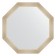 Mirror in the baguette frame, poisoned silver 59 mm, 65x65 cm