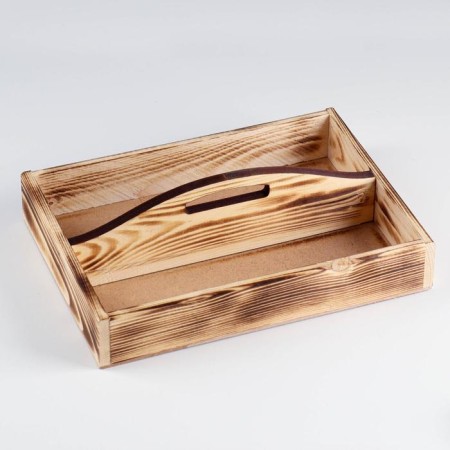 Kashpo wooden with a curly handle 27.5x20x5 cm, color exotic-1