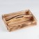 Kashpo wooden with a curly handle 27.5x20x5 cm, color exotic
