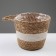 Kashpo wicker "Tanzania" with a pen, 25.5x25.5x23 cm, natural, white