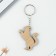 Key keychain wooden "lion", cat, 4.5 x 6 cm