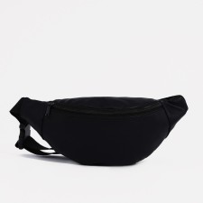 Lightning waist bag, external pocket, black color