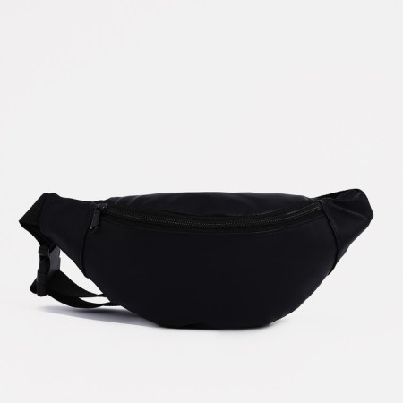 Lightning waist bag, external pocket, black color