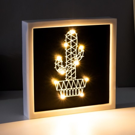 Light Non-Nonnik "Cactus" LED USB from batteries 3haa white 24.5x24.5x3.5 cm Risalux-2