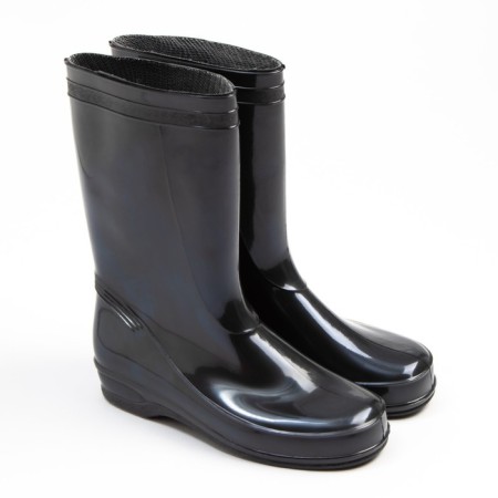 Women's boots, black color, size 36, PVC
